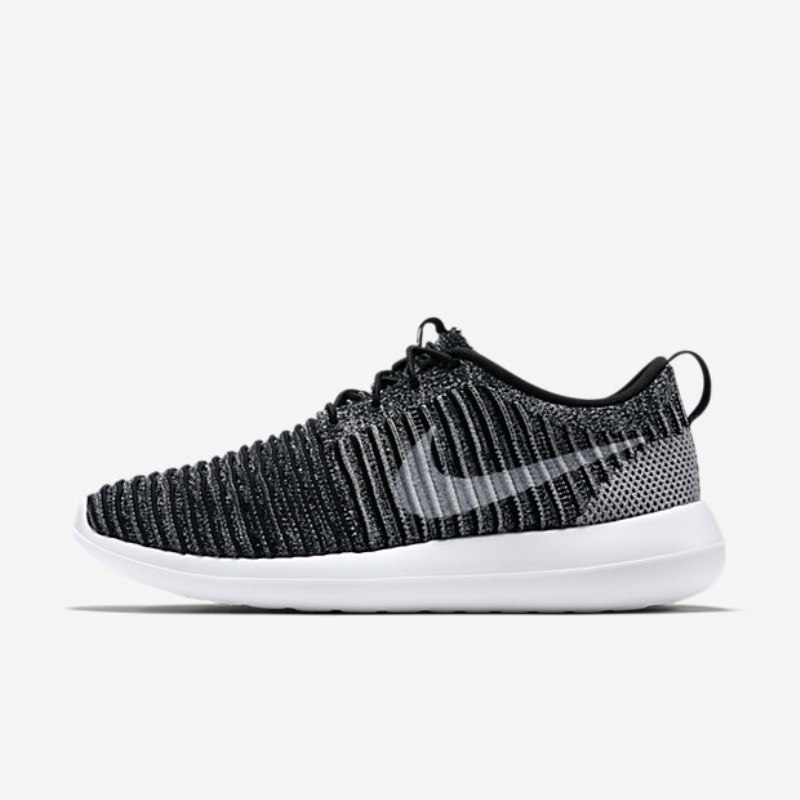 Nike Roshe Flyknit Two Shoes Musta Harmaa Wolf Green Stage White