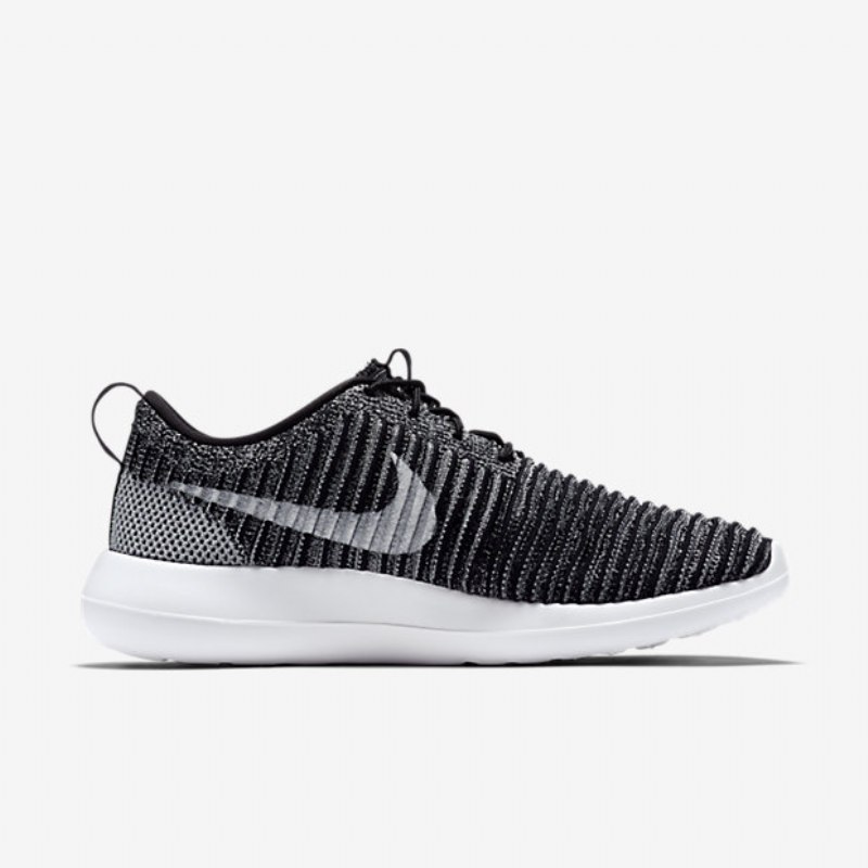 Nike Roshe Flyknit Two Shoes Musta Harmaa Wolf Green Stage White