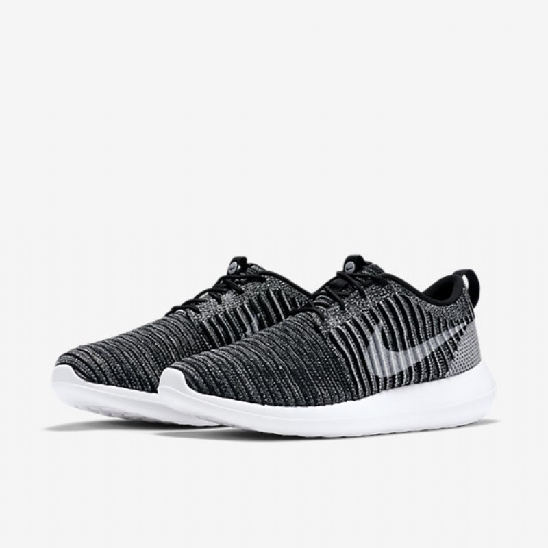Nike Roshe Flyknit Two Shoes Musta Harmaa Wolf Green Stage White