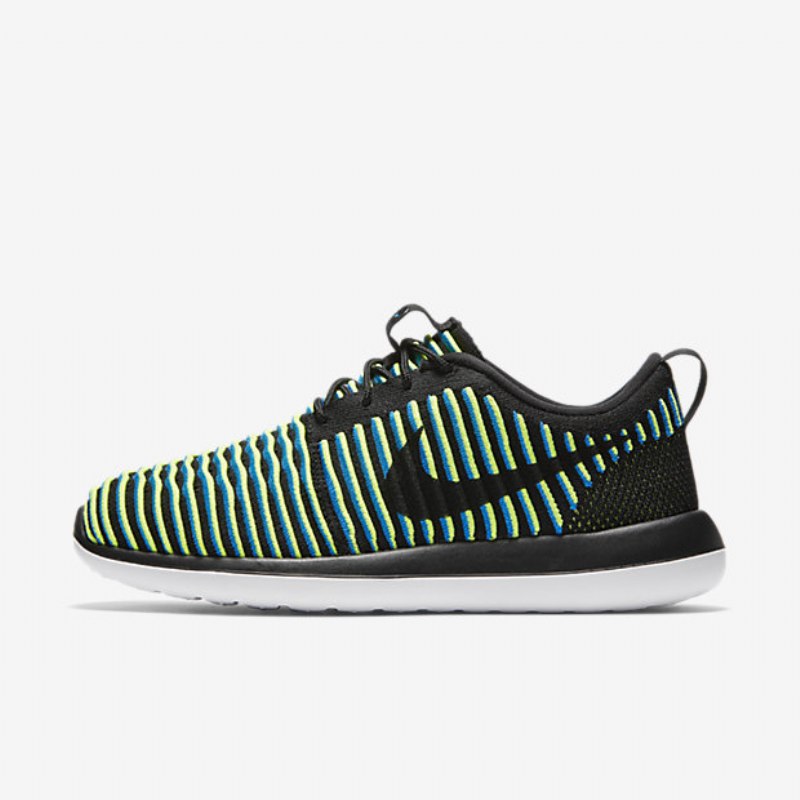 Nike Roshe Flyknit Two Shoes Musta Sininen Photo Volt