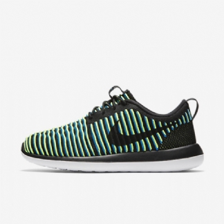 Nike Roshe Flyknit Two Shoes Musta Sininen Photo Volt