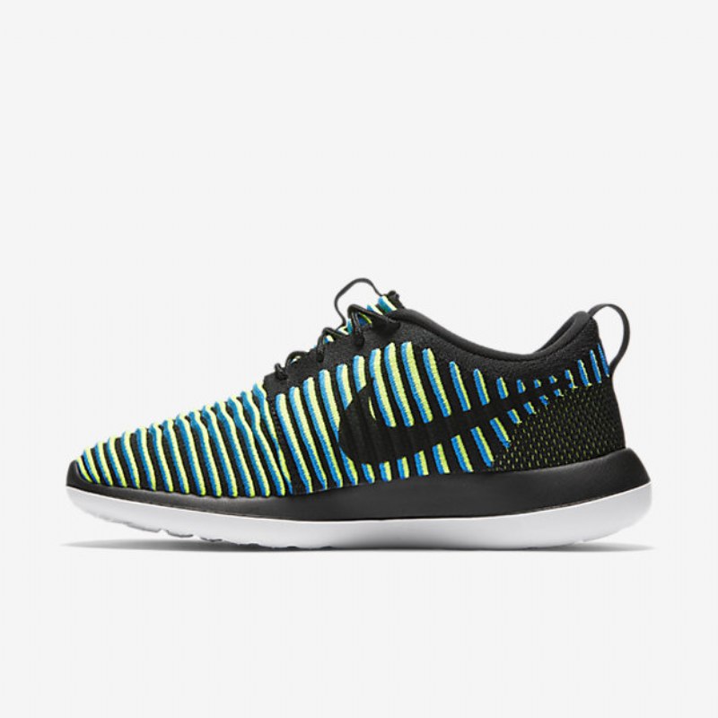 Nike Roshe Flyknit Two Shoes Musta Sininen Photo Volt
