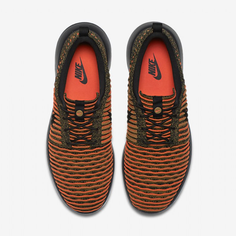 Nike Roshe Flyknit Two Shoes Musta Valkoinen Oranssi Max