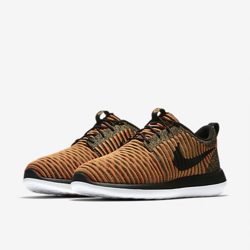 Nike Roshe Flyknit Two Shoes Musta Valkoinen Oranssi Max