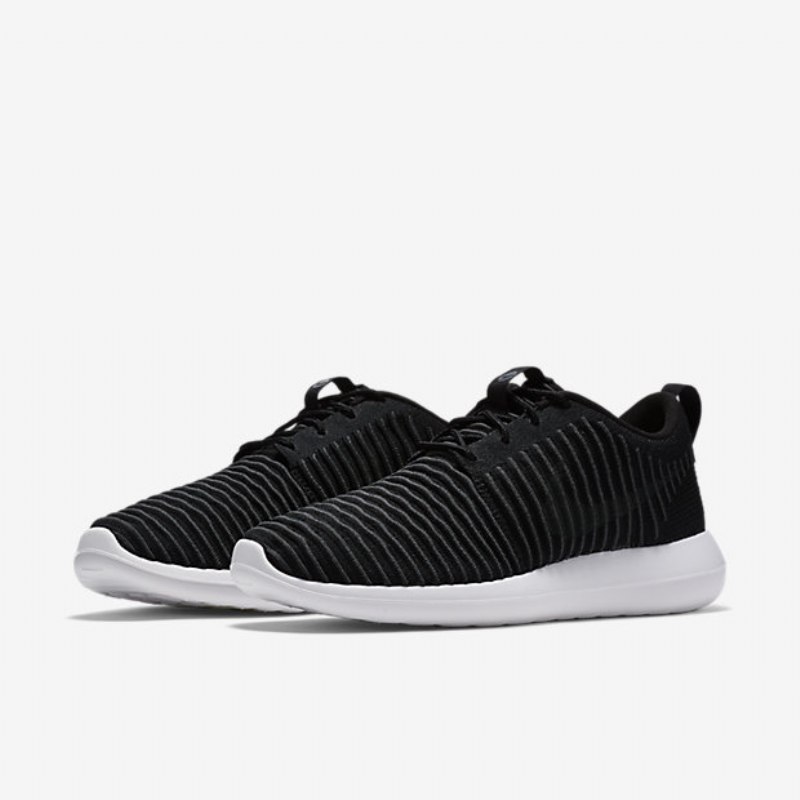 Nike Roshe Flyknit Two Shoes Musta Valkoinen Volt Tummanharmaa