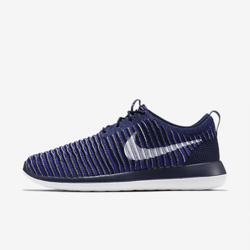 Nike Roshe Flyknit Two Shoes Navy College Paramount Blue White