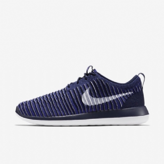 Nike Roshe Flyknit Two Shoes Navy College Paramount Blue White