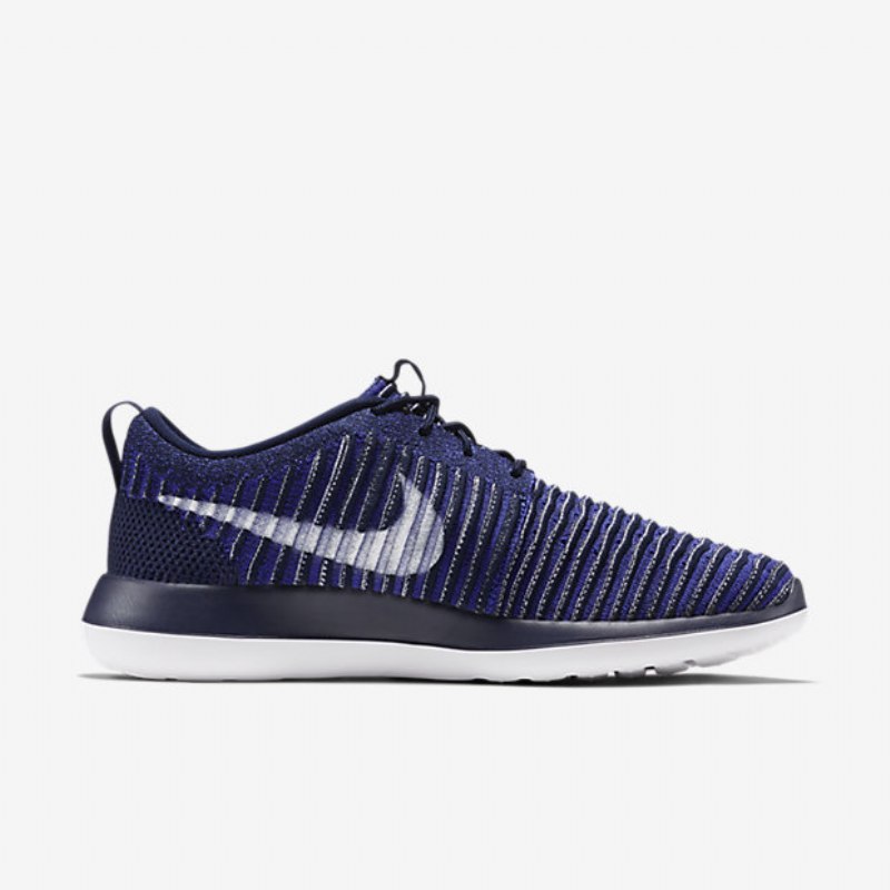 Nike Roshe Flyknit Two Shoes Navy College Paramount Blue White