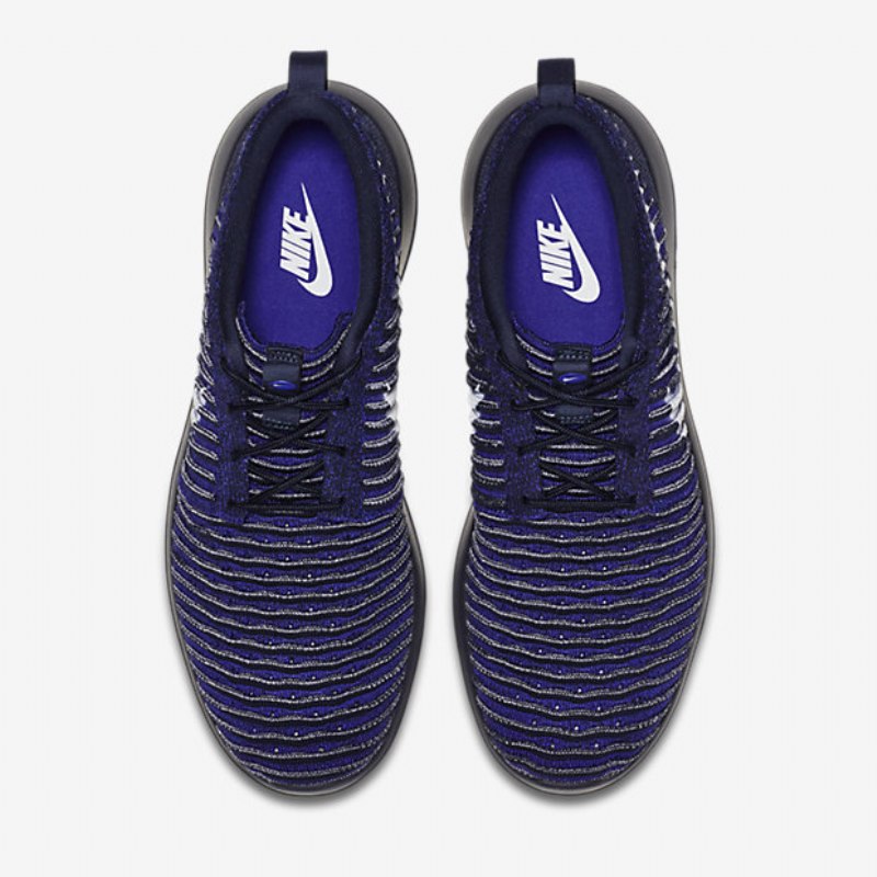 Nike Roshe Flyknit Two Shoes Navy College Paramount Blue White