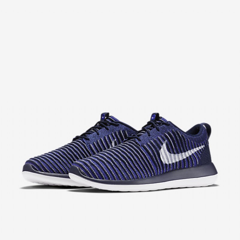 Nike Roshe Flyknit Two Shoes Navy College Paramount Blue White