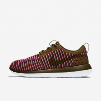 Nike Roshe Flyknit Two Shoes Oliivinsininen Juoksija Explosion Pink Olive Flak