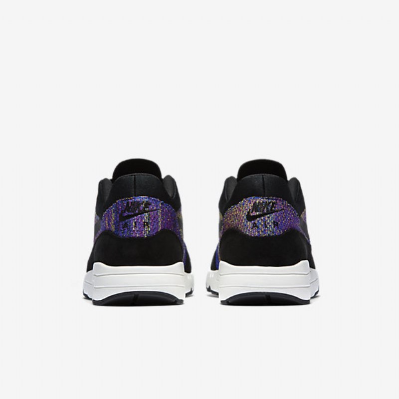 Nikelab Kengät Air Max 1 Miesten Flyknit Blue Runner Kirkkaan Violetti Sail Black