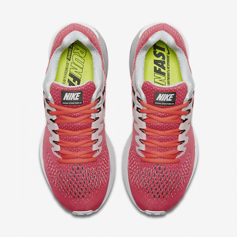 Running Nike Air Zoom Structure 20 Naisten Rose Runner Pure Platinum Midnight Fog White