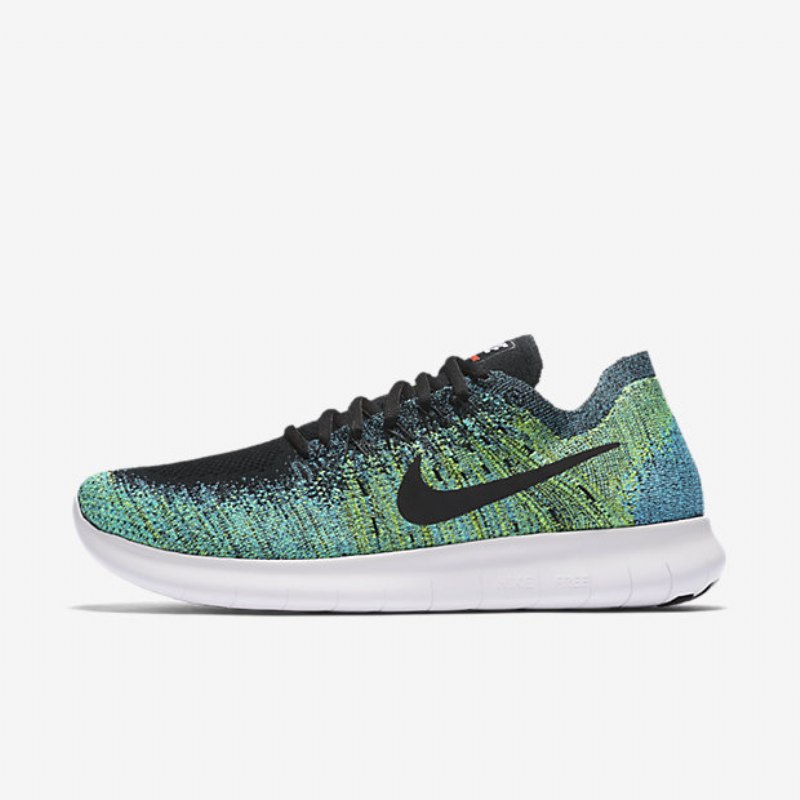 Running Nike Free 2017 Miesten Rn Flyknit Blue Chlorine Volt Black