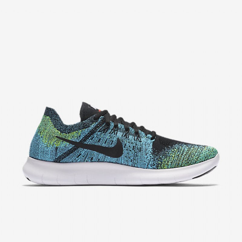 Running Nike Free 2017 Miesten Rn Flyknit Blue Chlorine Volt Black