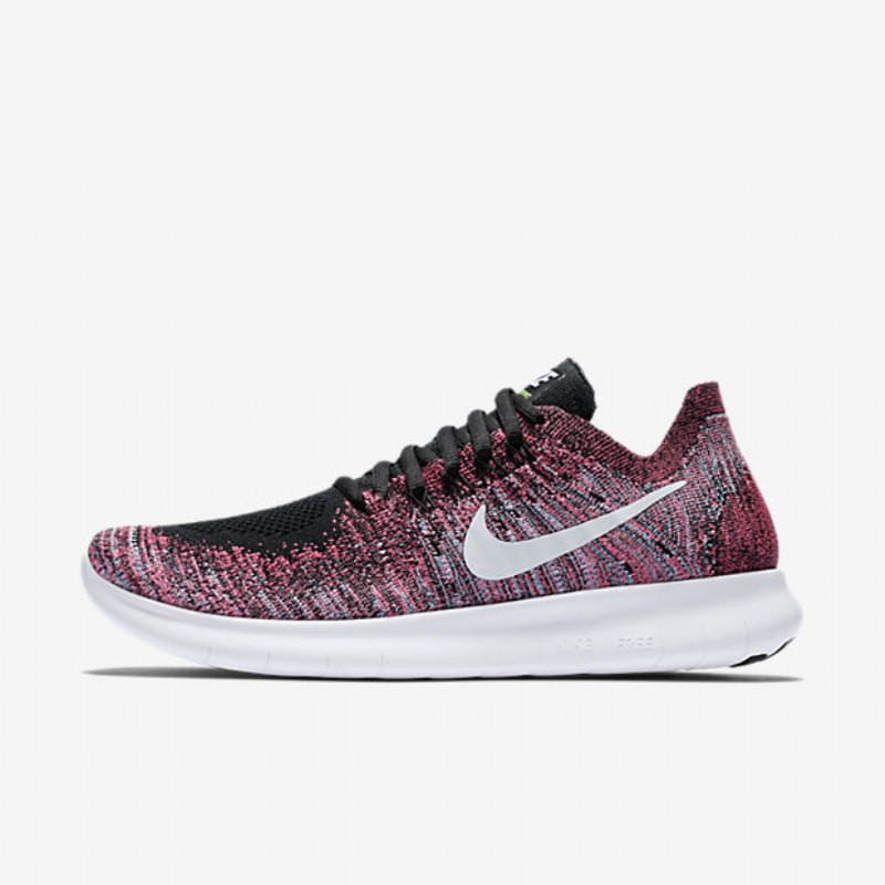 Running Nike Free 2017 Naisten Rn Flyknit Black Pink Racer Gamma Sininen Valkoinen
