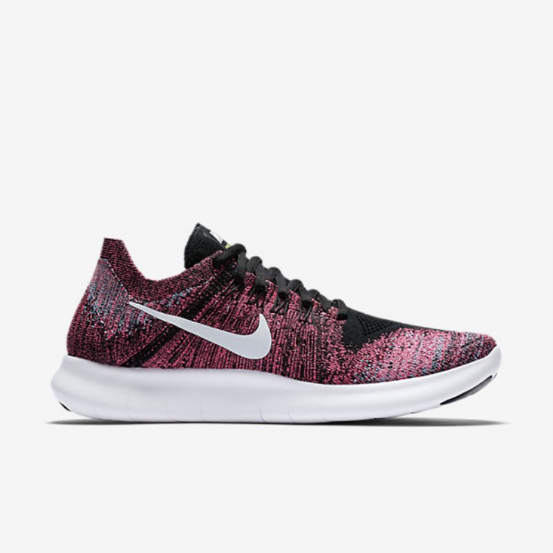 Running Nike Free 2017 Naisten Rn Flyknit Black Pink Racer Gamma Sininen Valkoinen