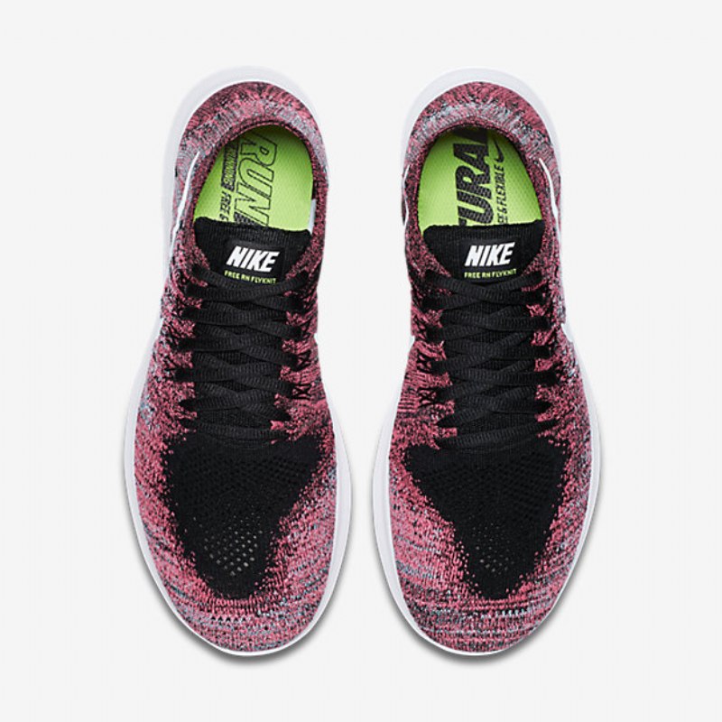Running Nike Free 2017 Naisten Rn Flyknit Black Pink Racer Gamma Sininen Valkoinen