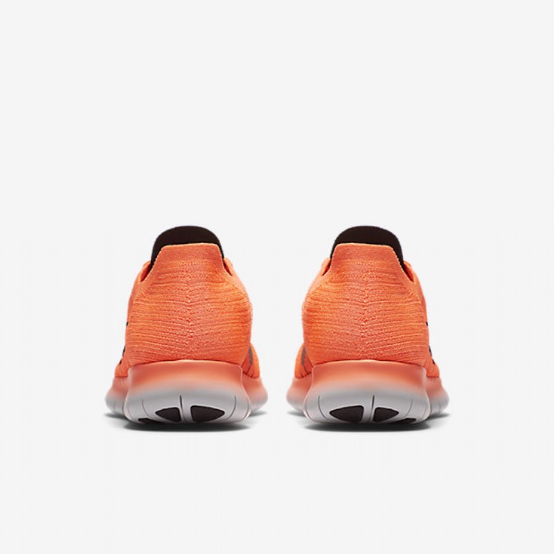 Running Nike Free Miesten Rn Flyknit Kirkas Mango Wolf Harmaa Valkoinen Musta