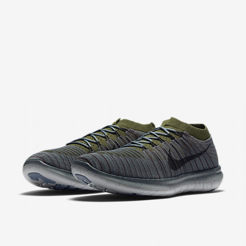 Running Nike Free Miesten Rn Motion Flyknit Fox Sininen Vihreä Karkea Tumma Burgundy Black