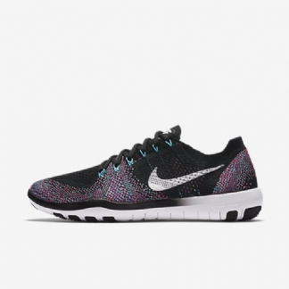 Treenikengät Nike Free Focus Flyknit 2 Naisten Musta Vaaleanpunainen Kilpa-valkoinen