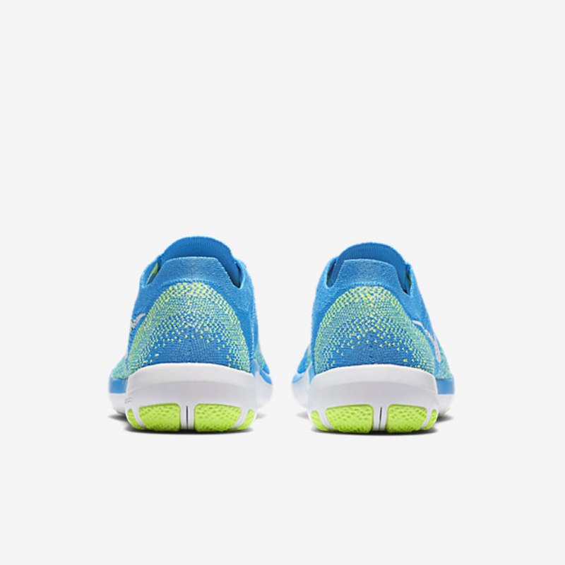 Treenikengät Nike Free Focus Flyknit 2 Naisten Sininen Kiiltävä Vihreä Phantom White