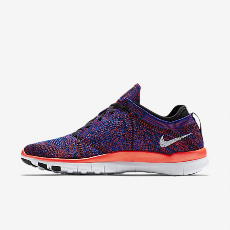 Treenikengät Nike Free Tr 5 Flyknit Naiset Musta Sininen Juoksija Kiiltävä Crimson White