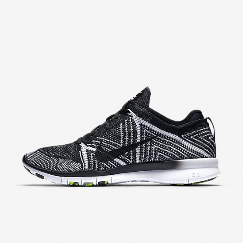 Treenikengät Nike Free Tr 5 Flyknit Naisten Black White Volt