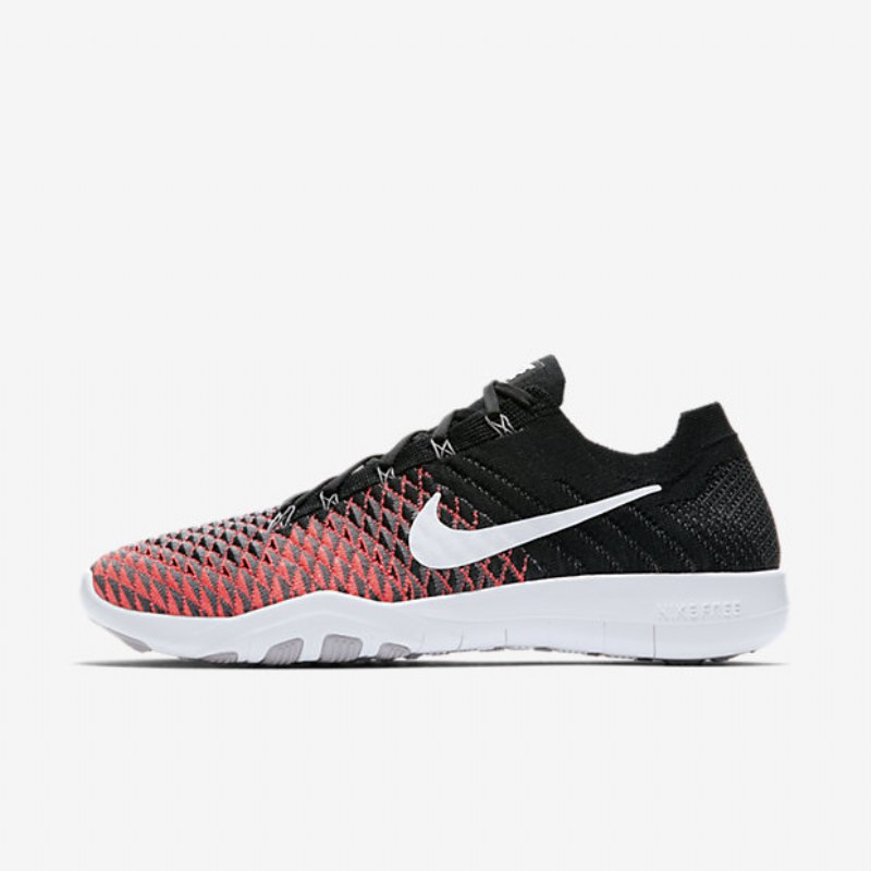 Treenikengät Nike Free Tr Flyknit 2 Naisten Musta Hyper Punch Tummanharmaa Valkoinen