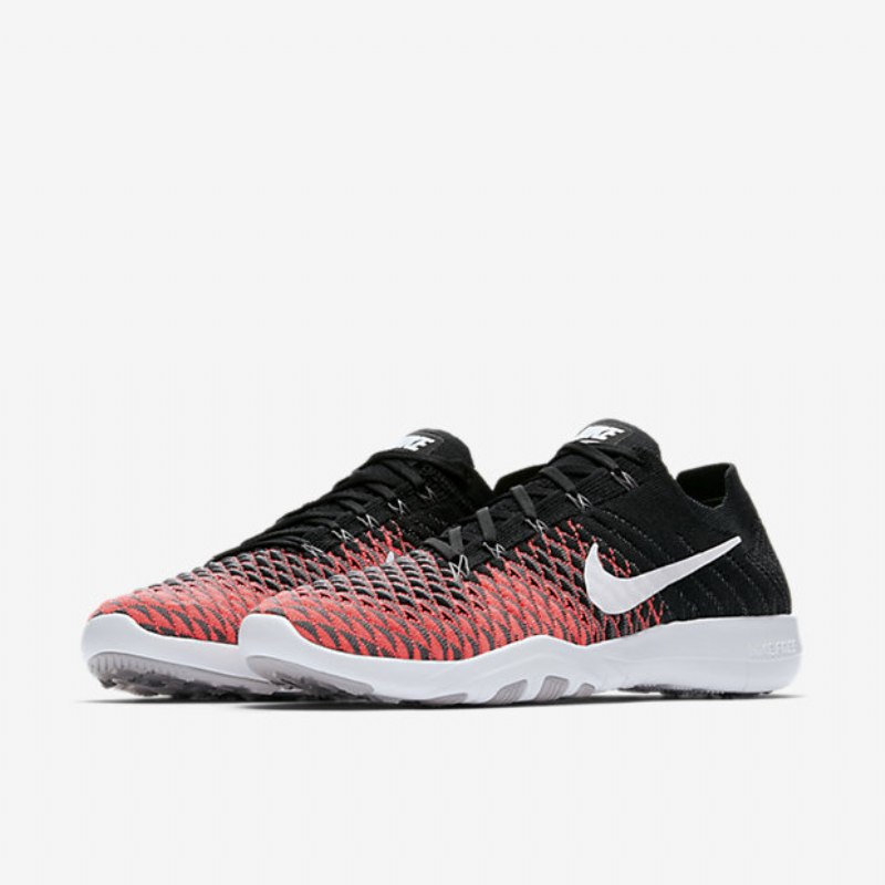 Treenikengät Nike Free Tr Flyknit 2 Naisten Musta Hyper Punch Tummanharmaa Valkoinen