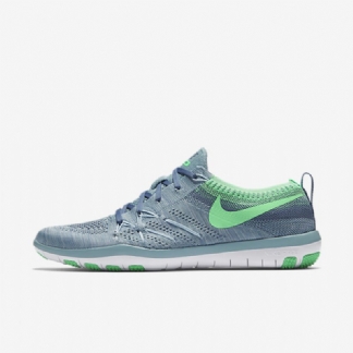 Treenikengät Nike Free Tr Focus Flyknit Naiset Sininen Kiille Ocean Sumu Valkoinen Vihreä Electro