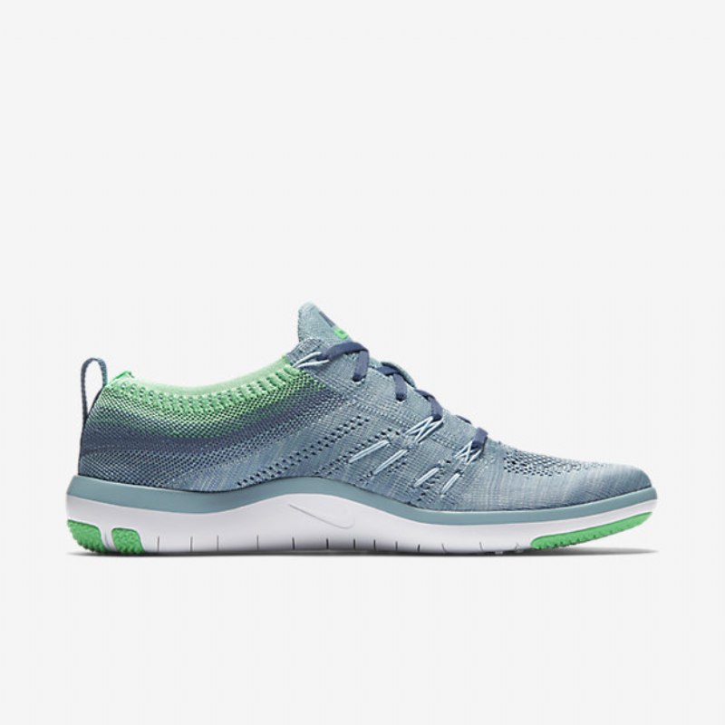 Treenikengät Nike Free Tr Focus Flyknit Naiset Sininen Kiille Ocean Sumu Valkoinen Vihreä Electro