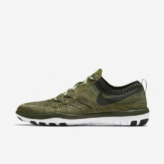 Treenikengät Nike Free Tr Focus Flyknit Naisten Khaki Cargo Palm Green White Black