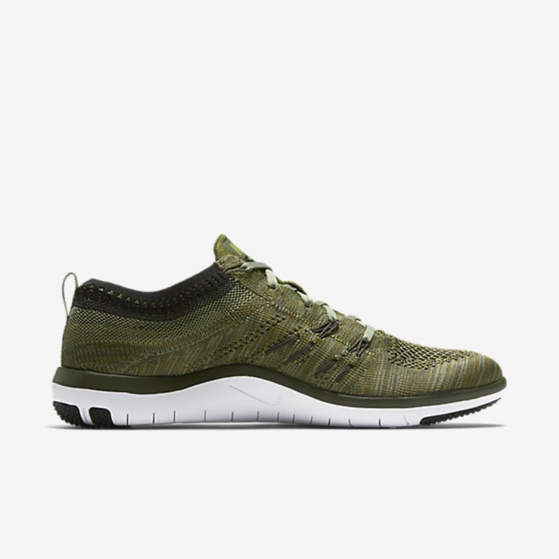 Treenikengät Nike Free Tr Focus Flyknit Naisten Khaki Cargo Palm Green White Black