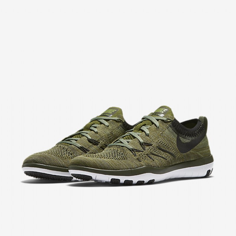 Treenikengät Nike Free Tr Focus Flyknit Naisten Khaki Cargo Palm Green White Black