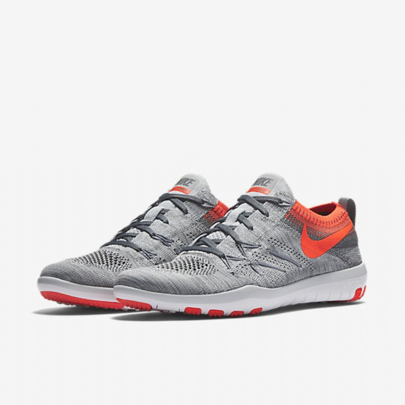 Treenikengät Nike Free Tr Focus Flyknit Naisten Pure Platinum Cool Grey White Total Crimson