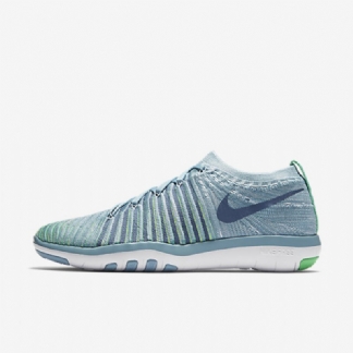Treenikengät Nike Free Transform Flyknit Naiset Sininen Kiille Vihreä Electro Volt Ocean Sumu