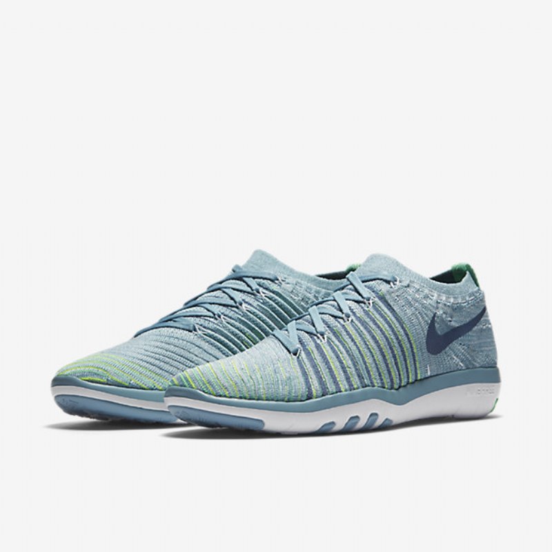 Treenikengät Nike Free Transform Flyknit Naiset Sininen Kiille Vihreä Electro Volt Ocean Sumu