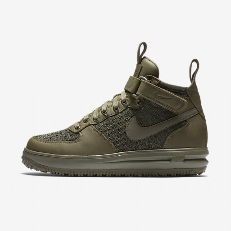 Työskentely Nike Lunar Force 1 Flyknit Workboot Naisten Olive Medium Sequoia Neutraali