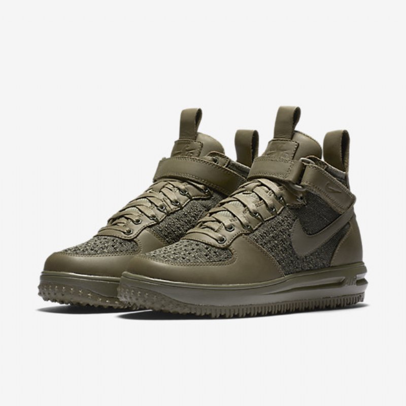 Työskentely Nike Lunar Force 1 Flyknit Workboot Naisten Olive Medium Sequoia Neutraali