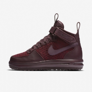 Työskentely Nike Lunar Force 1 Flyknit Workboot Naisten Syvä Bordeaux Team Punainen Purppura Savu