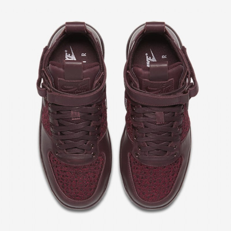 Työskentely Nike Lunar Force 1 Flyknit Workboot Naisten Syvä Bordeaux Team Punainen Purppura Savu