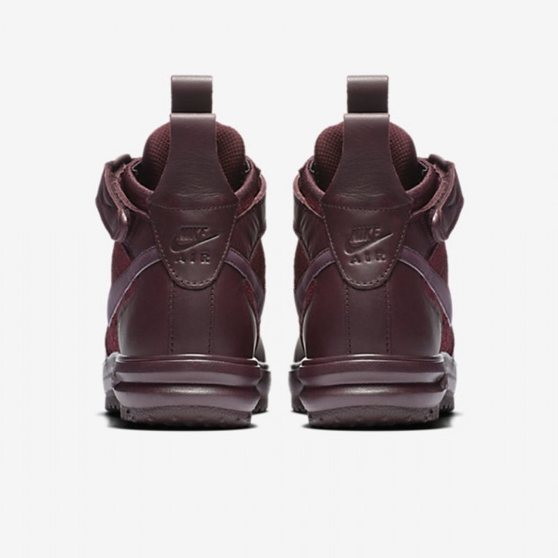 Työskentely Nike Lunar Force 1 Flyknit Workboot Naisten Syvä Bordeaux Team Punainen Purppura Savu